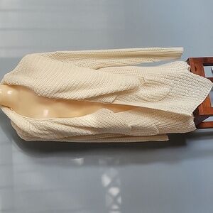 Cozy Cream Open Front Sweater